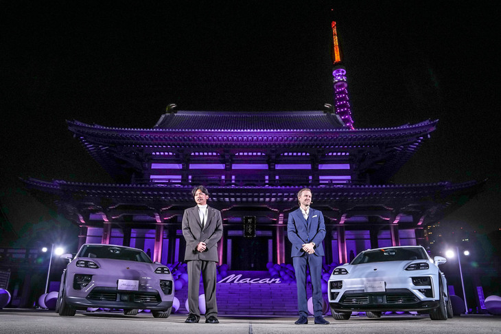 ポルシェジャパン プロダクトスペシャリストの山田レン氏（写真左）とポルシェAG東アジア担当マネージャーのセバスチャン・ホーゼル氏（同右）。