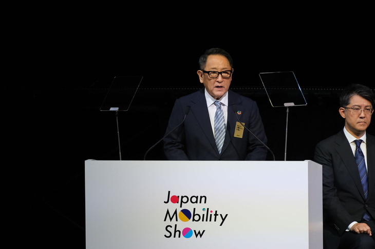 日本自動車工業会の豊田章男会長。