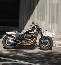 燃料タンクのグラフィックが変更された「ファットボブ114」。