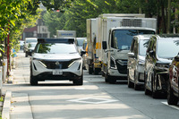 次世代「プロパイロット」搭載車のデモンストレーション走行は、東京・銀座を中心とする一般公道で行われた。