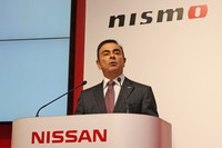 2014年に「ガレージ56」枠からルマン24時間に参戦することを明らかにした、日産のカルロス・ゴーン社長。