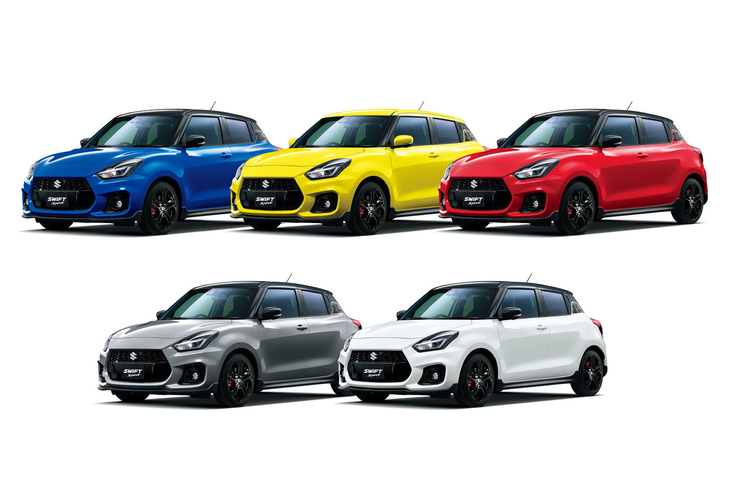 ボディーカラーは「フロンティアブルーパールメタリック ブラック2トーンルーフ」「バーニングレッドパールメタリック ブラック2トーンルーフ」「プレミアムシルバーメタリック ブラック2トーンルーフ」「ピュアホワイトパール ブラック2トーンルーフ」「チャンピオンイエロー4」の5種類から選択できる。