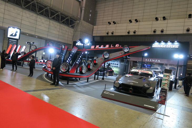 ブリヂストンの出展ブースの様子。