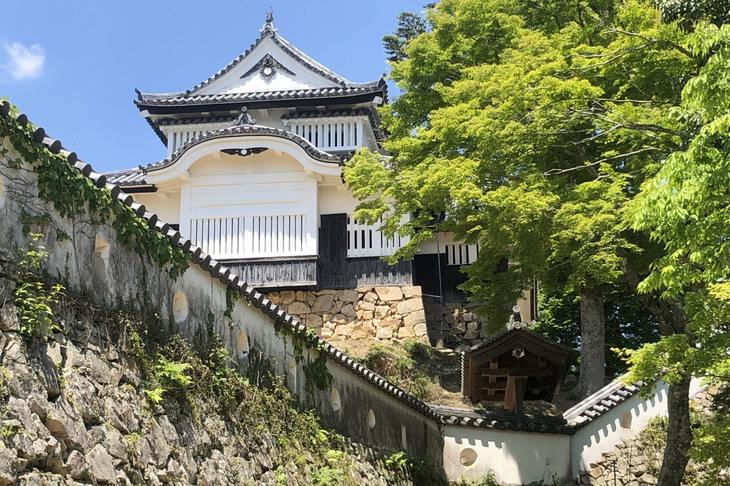「備中松山城」は標高430mの臥牛山頂上付近に建ち、その別名は「天空の山城」である。日本で唯一天守が現存する山城で、江戸時代に建造された天守や二重やぐら、土塀の一部が国の重要文化財に指定されている。