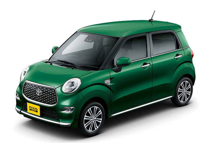 「ピクシス ジョイF G“SA III”」。ボディーカラーは「ダークエメラルドマイカ」。