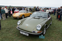 珍しいオリーブグリーンメタリックで塗られた「ポルシェ911Sクーペ」（1969年）は、フェルディナント・ポルシェの長男であり「356」の生みの親、フェリー・ポルシェが新車で発注したもの。今も素晴らしいコンディションが保たれている。