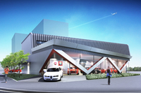 フィアット・アルファ・ロメオお台場店のイメージイラスト。
    