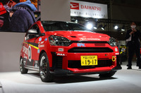 ダイハツでは、かねて「ミラ イース」をモータースポーツに投入し、その可能性を検討してきた。写真は2025年の「東京オートサロン」に出展された、「ミラ イースGR-SPORTコンセプト」のラリーカー。