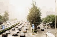 北京・燕莎橋の交通の様子。