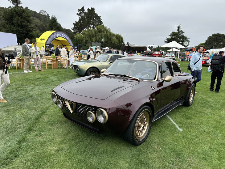 イタリアのトーテム・アウトモビリが開発した「アルファ・ロメオ・ジュリア」ベースのレストモッド「GTスーパー」。エンジンは3.2リッターV6である。確かにいろんな仕様をつくれそうだけれど、「911」ベースのように100万ユーロも出してまで欲しいと思うだろうか……。