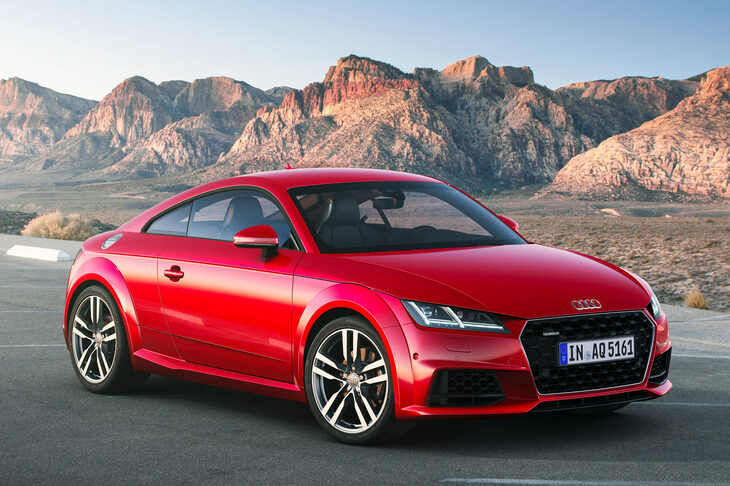 同じFFクーペでも、「アウディTT」などのフォルムはわかりやすい末広がり。スポーティー感を表現するうえで、台形のシルエットは外せないポイントなのだ。