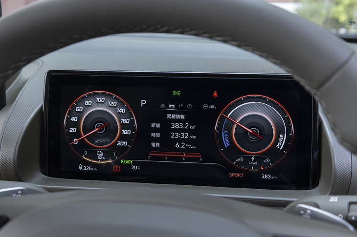 メーターパネルは10.25インチのフル液晶タイプ。表示パターンは多彩だ。