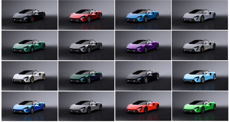 16の仕様をラインナップ。いずれも各1台のみ生産される。