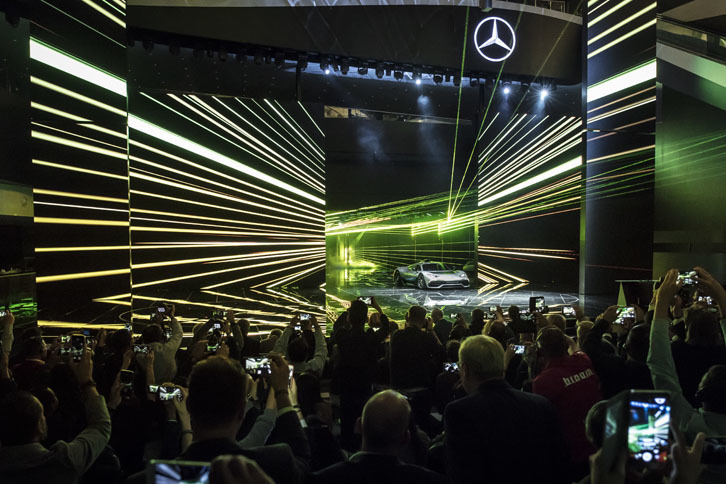 メルセデス・ベンツ・メディア・ナイトの会場の様子。