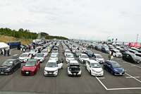 会場はオーテック／NMCのカスタムカーによって埋め尽くされた。354台の参加車で最も多かったのが「セレナ」と「ノート」で、それぞれ80台近くにもなった。