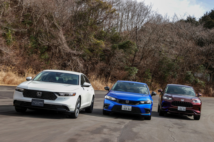 2リッター4気筒の直噴アトキンソンサイクルエンジンの「スポーツe：HEV」を搭載する3モデル。