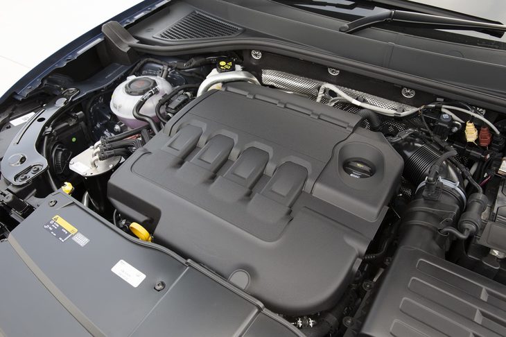 「Tロック」に搭載される2リッター直4ディーゼルターボエンジン。WLTCモードの燃費値は18.6km/リッターと公表される。