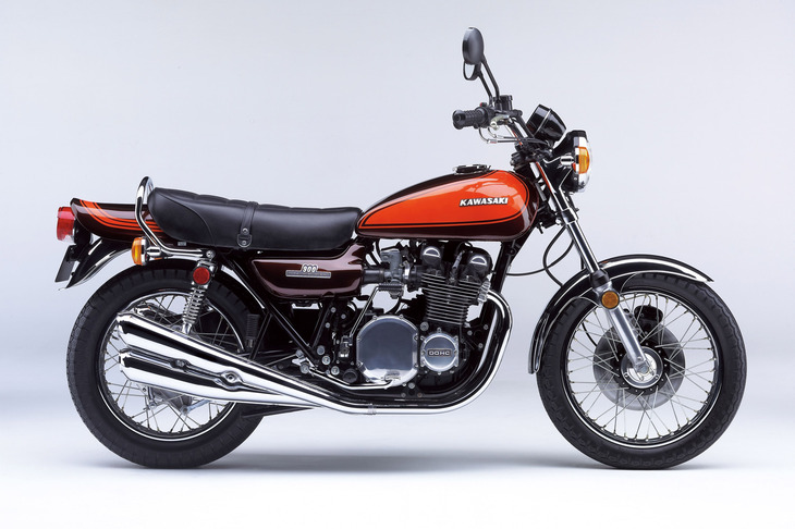 900ccクラスの4気筒エンジンを搭載した「Z1」。ホンダの「CB750FOUR」をも上回るパフォーマンスを披露し、世界中のライダーを驚かせた。