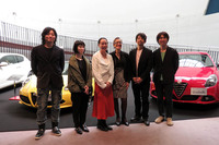 左から、山口ヒロキ監督、安川有果監督、スペシャルゲストの河瀬直美監督、FCAジャパン マーケティング本部長のティツィアナ・アランプレセ氏、平林克俊監督、中里洋一監督。