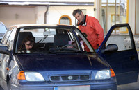 2代目「スバル・ジャスティ」。ジャスティは、スズキ・ハンガリー工場で製造された、「スズキ・スイフト」（同時の日本名：カルタス）のOEMモデル。