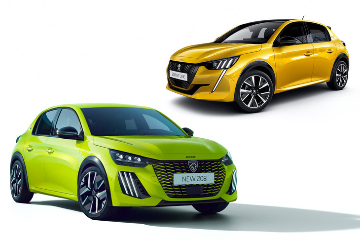 フェイスリフト前の「208」（写真右上）と、フェイスリフト後の208（同左下）。欧州車がデザインを変えるたびに、以前のものを懐かしがるのも、日本人だからこその感覚なのか？
