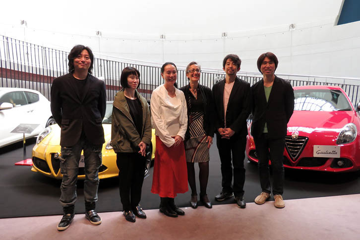 左から、山口ヒロキ監督、安川有果監督、スペシャルゲストの河瀬直美監督、FCAジャパン マーケティング本部長のティツィアナ・アランプレセ氏、平林克俊監督、中里洋一監督。