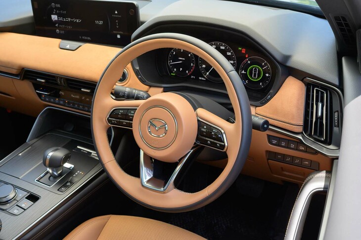 マツダCX-80 XDハイブリッド プレミアムスポーツ（ステアリングホイール）