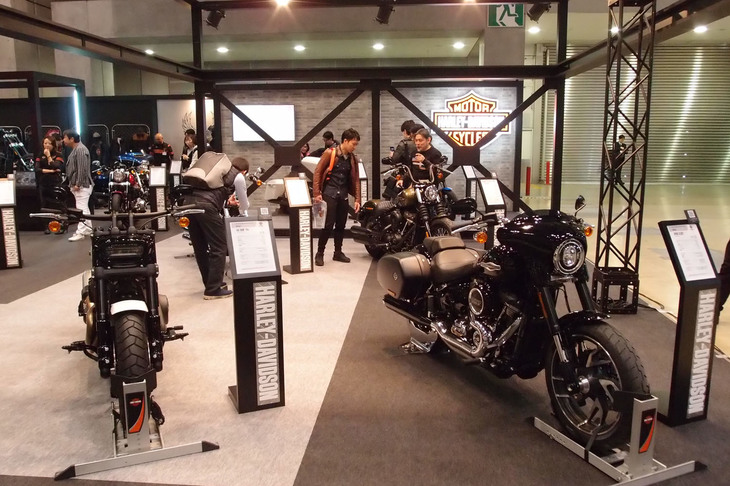 ハーレーダビッドソンブースの様子。
