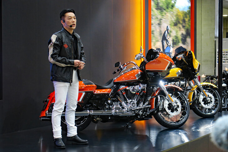 2021年のEICMA出展を見送ったハーレーダビッドソンだが、東京モーターサイクルショーでは盛大にブースを展開。2022年モデルを披露した。