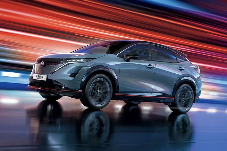 欧州市場で販売が予定されている「日産アリアNISMO」。欧州市場にNISMOの電気自動車が導入されるのは今回が初となる。