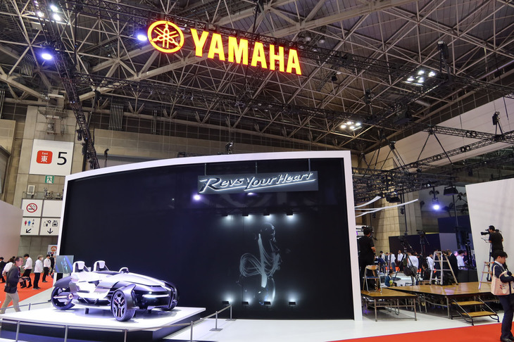 ヤマハブースの様子。