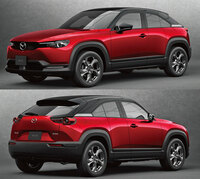 清水氏が「問題児」とぶった切る「MX-30」。電気自動車や、ロータリーエンジンのレンジエクステンダー搭載車なども設定される意欲的なモデルで、デザインテーマは「ヒューマンモダン」とされている。