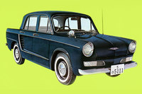 日野は「ルノー4CV」のノックダウン生産により乗用車事業へ進出。1961年には自社開発の「コンテッサ900」を送り出すが、1967年に乗用車事業から撤退してしまった。