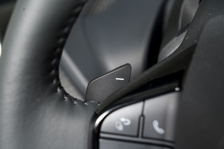 今回の改良では、ステアリングパドルで回生ブレーキを強めていくと、最終的に「S-PEDAL」モードに入るようになったのもトピックだ。