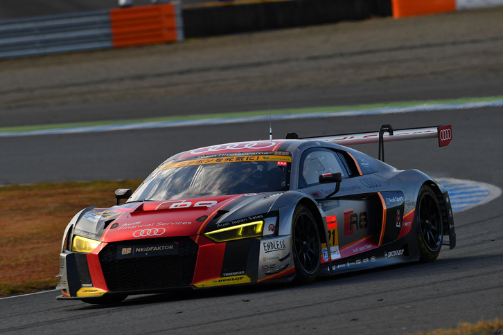 GT300クラスを制した、No.21 Hitotsuyama Audi R8 LMS（リチャード・ライアン／藤井誠暢）。