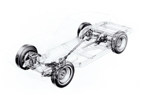 横置きのリーフスプリングは、「C2」でシャシーが4輪独立懸架となったのに合わせて初採用された。当初はリアのみだったが、「C4」以降は前後に用いられることとなる。