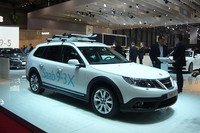 サーブは新型「9-5」のほかにも、「9-3X」などを展示していた。