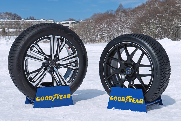 「グッドイヤー・ベクター4シーズンズGEN-3」（右）と、SUV向けの「ベクター4シーズンズGEN-3 SUV」（左）。