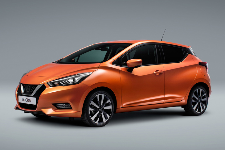 海外で販売されている「日産マイクラ」。Vモーションが、キャラクターラインをはじめとしたリアへと向かう“流れ”の起点になっているのが分かる。