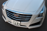 縦型のシャープなヘッドランプや大きなグリルが個性を主張する。