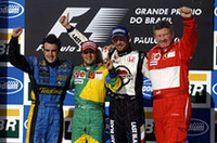 【F1 2006】最終戦ブラジルGP、マッサ母国で優勝、アロンソ2位で2年連続タイトル獲得、シューマッハー4位で引退レース終える
