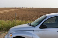 10台並べて畑に埋められている情景は……たしかに異様だ。