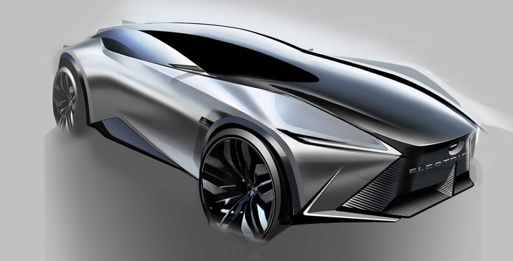 レクサスLF-Zエレクトリファイド（デザインスケッチ）