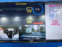 ミリ波レーダーによってできることを解説したパネル。ドライブレコーダーの映像と組み合わせれば事故時などの状況がより鮮明に分かるようになるらしい。