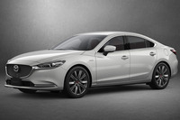 エンジンを縦置きするマツダのラージ商品群がいよいよデビュー（写真は現行の「マツダ6」）。直列6気筒の「スカイアクティブX」エンジンも導入される予定だ。