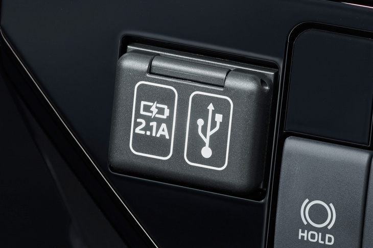 センターコンソールに配置されたUSB端子。