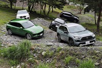 最新のミドルサイズSUVをオンロードだけでなくオフロードにも持ち込み、比較しました。価格にもサイズにも差がある5台ですが、4WDを売りにする点は共通しています。悪路でどのような走りを見せたのでしょうか。（photo：北畠主税）