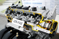 新開発、バルブマチック付き「3ZR-FAEエンジン」のカットモデル。
