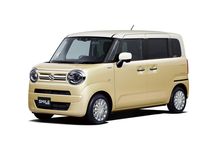 特別仕様車「ワゴンRスマイル ハイブリッドSリミテッド」の「シフォンアイボリーメタリック」と「ソフトベージュ」の2トーンルーフ仕様車。