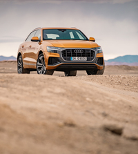 「アウディQ8」は全車、48Vのマイルドハイブリッドシステムを搭載。エンジンを停止させた状態でのコースティング（慣性走行）も可能となっている。